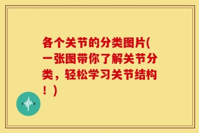 各个关节的分类图片(一张图带你了解关节分类，轻松学习关节结构！)