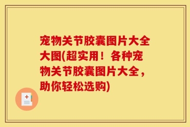 宠物关节胶囊图片大全大图(超实用！各种宠物关节胶囊图片大全，助你轻松选购)