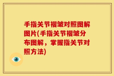 手指关节褶皱对照图解图片(手指关节褶皱分布图解，掌握指关节对照方法)