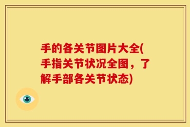 手的各关节图片大全(手指关节状况全图，了解手部各关节状态)