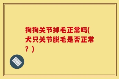 狗狗关节掉毛正常吗(犬只关节脱毛是否正常？)