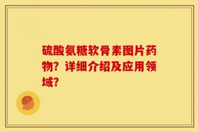 硫酸氨糖软骨素图片药物？详细介绍及应用领域？