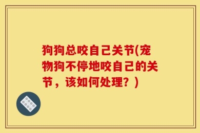 狗狗总咬自己关节(宠物狗不停地咬自己的关节，该如何处理？)