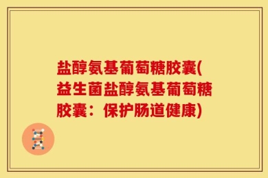 盐醇氨基葡萄糖胶囊(益生菌盐醇氨基葡萄糖胶囊：保护肠道健康)