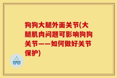 狗狗大腿外面关节(大腿肌肉问题可影响狗狗关节——如何做好关节保护)