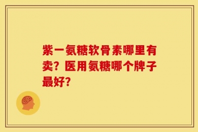 紫一氨糖软骨素哪里有卖？医用氨糖哪个牌子最好？