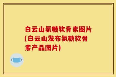 白云山氨糖软骨素图片(白云山发布氨糖软骨素产品图片)