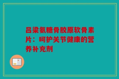 吕梁氨糖骨胶原软骨素片：呵护关节健康的营养补充剂