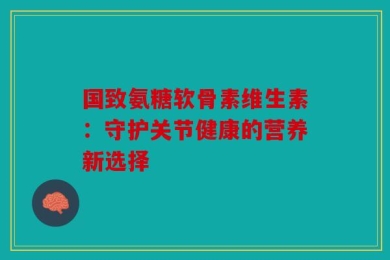 国致氨糖软骨素维生素：守护关节健康的营养新选择