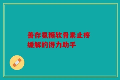 善存氨糖软骨素止疼 缓解的得力助手