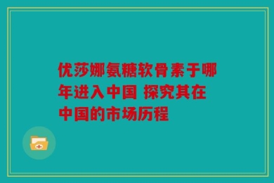 优莎娜氨糖软骨素于哪年进入中国 探究其在中国的市场历程