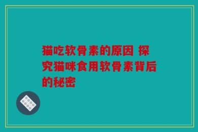 猫吃软骨素的原因 探究猫咪食用软骨素背后的秘密