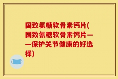 国致氨糖软骨素钙片(国致氨糖软骨素钙片——保护关节健康的好选择)