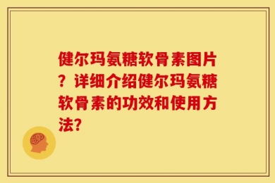 健尔玛氨糖软骨素图片？详细介绍健尔玛氨糖软骨素的功效和使用方法？
