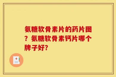 氨糖软骨素片的药片图？氨糖软骨素钙片哪个牌子好？