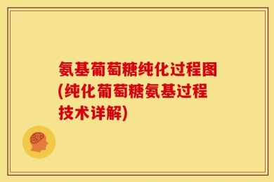 氨基葡萄糖纯化过程图(纯化葡萄糖氨基过程技术详解)