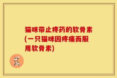 猫咪带止疼药的软骨素(一只猫咪因疼痛而服用软骨素)