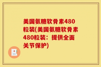 美国氨糖软骨素480粒装(美国氨糖软骨素480粒装：提供全面关节保护)