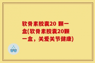 软骨素胶囊20 颗一盒(软骨素胶囊20颗一盒，关爱关节健康)