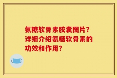 氨糖软骨素胶囊图片？详细介绍氨糖软骨素的功效和作用？