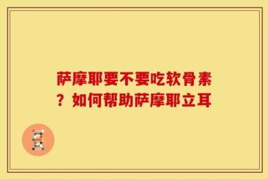 萨摩耶要不要吃软骨素？如何帮助萨摩耶立耳