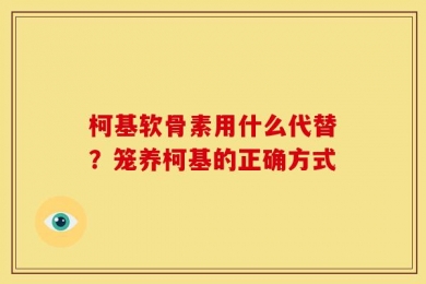 柯基软骨素用什么代替？笼养柯基的正确方式