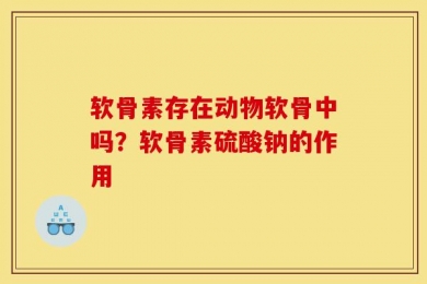 软骨素存在动物软骨中吗？软骨素硫酸钠的作用