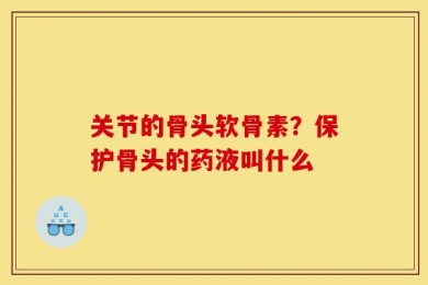 关节的骨头软骨素？保护骨头的药液叫什么