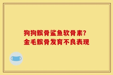 狗狗髌骨鲨鱼软骨素？金毛髌骨发育不良表现