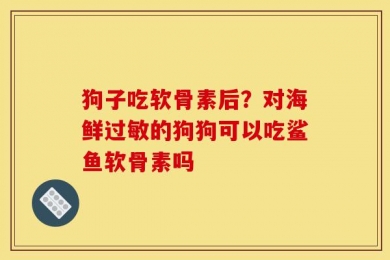 狗子吃软骨素后？对海鲜过敏的狗狗可以吃鲨鱼软骨素吗