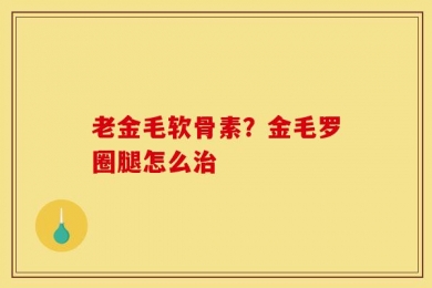 老金毛软骨素？金毛罗圈腿怎么治