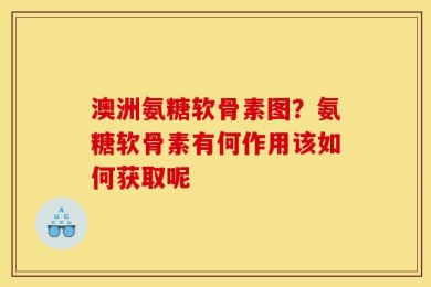 澳洲氨糖软骨素图？氨糖软骨素有何作用该如何获取呢