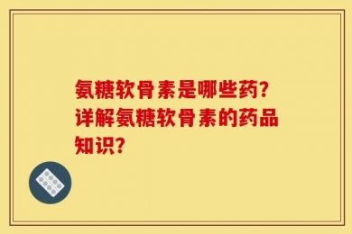 氨糖软骨素是哪些药？详解氨糖软骨素的药品知识？