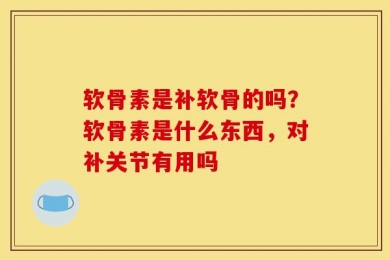 软骨素是补软骨的吗？软骨素是什么东西，对补关节有用吗