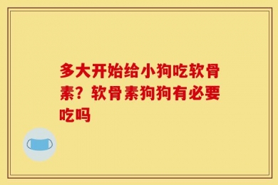 多大开始给小狗吃软骨素？软骨素狗狗有必要吃吗