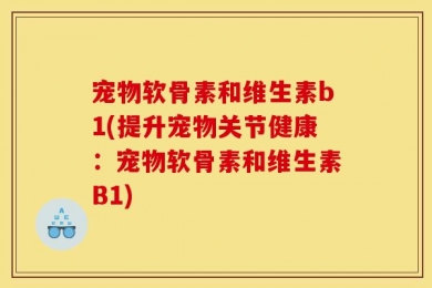 宠物软骨素和维生素b1(提升宠物关节健康：宠物软骨素和维生素B1)