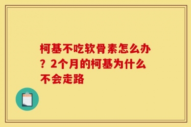 柯基不吃软骨素怎么办？2个月的柯基为什么不会走路