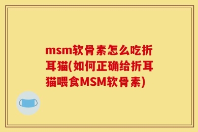 msm软骨素怎么吃折耳猫(如何正确给折耳猫喂食MSM软骨素)