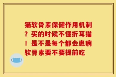 猫软骨素保健作用机制？买的时候不懂折耳猫！是不是每个都会患病软骨素要不要提前吃