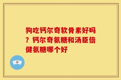 狗吃钙尔奇软骨素好吗？钙尔奇氨糖和汤臣倍健氨糖哪个好
