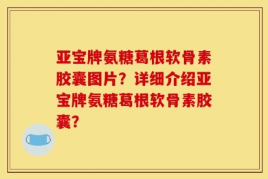 亚宝牌氨糖葛根软骨素胶囊图片？详细介绍亚宝牌氨糖葛根软骨素胶囊？