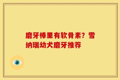 磨牙棒里有软骨素？雪纳瑞幼犬磨牙推荐