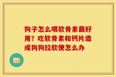 狗子怎么喂软骨素最好用？吃软骨素和钙片造成狗狗拉软便怎么办