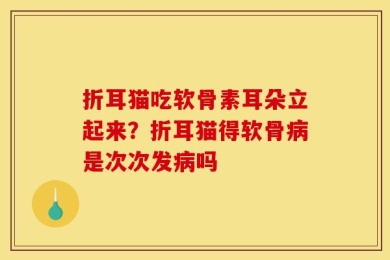 折耳猫吃软骨素耳朵立起来？折耳猫得软骨病是次次发病吗