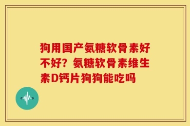 狗用国产氨糖软骨素好不好？氨糖软骨素维生素D钙片狗狗能吃吗