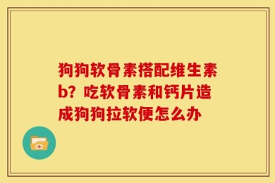 狗狗软骨素搭配维生素b？吃软骨素和钙片造成狗狗拉软便怎么办