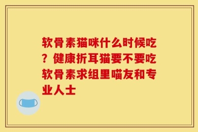 软骨素猫咪什么时候吃？健康折耳猫要不要吃软骨素求组里喵友和专业人士