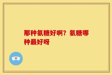那种氨糖好啊？氨糖哪种最好呀
