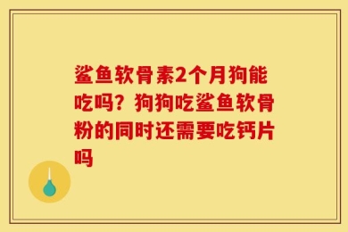 鲨鱼软骨素2个月狗能吃吗？狗狗吃鲨鱼软骨粉的同时还需要吃钙片吗