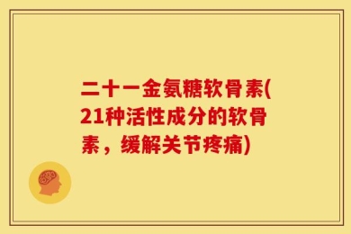 二十一金氨糖软骨素(21种活性成分的软骨素，缓解关节疼痛)